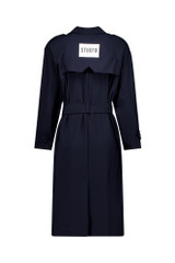 Laurine bonded trenchcoat - dark blue - 12478