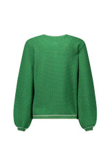 Jaxx twinset cardigan - grass green / kit | Studio Anneloes