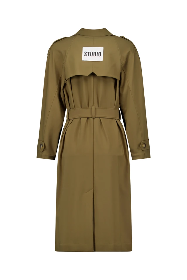 Laurine bonded trenchcoat - earth - 12478