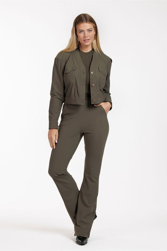 Studio Anneloes Flair LONG bonded trousers - new army - 11917