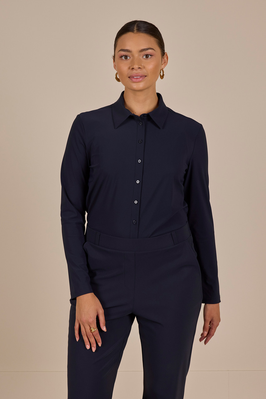 Milan blouse - dark blue - 80058