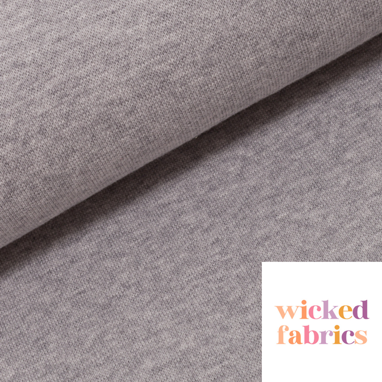 Cotton Elastane Knit Fabric  GOTS Organic French Terry - Grey