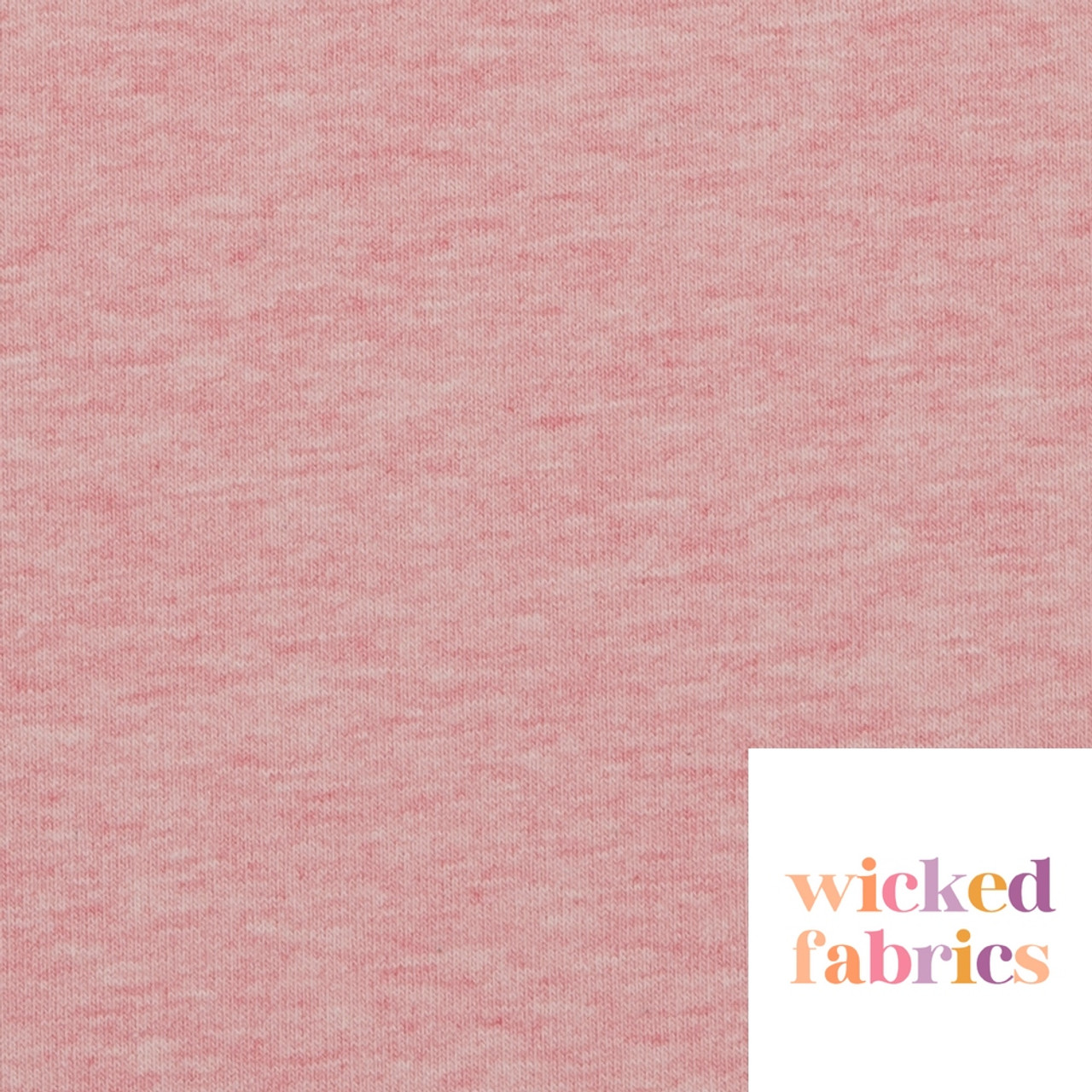 95% Cotton 5% Elastane Melange Ribbing in Pink 240GSM