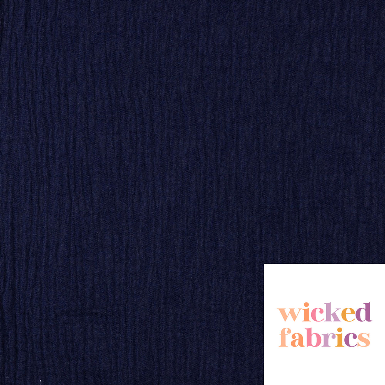 Navy - Double Gauze – Affordable Textiles