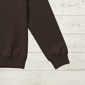 Cotton Elastane Ribbing in Brown | 240GSM | OEKO-TEX 100 | Solid | Sustainable and Eco Friendly European Knit Fabric - 10CM x WOF