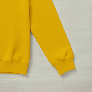 Cotton Elastane Ribbing - Mango Yellow | 240GSM | OEKO-TEX 100 | Solid | Sustainable and Eco Friendly European Knit Fabric - 10CM x WOF