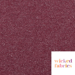 Cotton Elastane Ribbing in Glitter "Maroon" 240GSM | OEKO-TEX 100 | European - 10CM Cotton Elastane Ribbing in Glitter "Maroon" 240GSM | OEKO-TEX 100 | European - 10CM