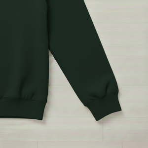 Cotton Elastane Ribbing in Bottle Green | 240GSM | OEKO-TEX 100 | Solid - 10CM x WOF