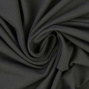 Fleecy Brushed Sweater Knit - Lead Grey | 240GSM | OEKO-TEX 100 | Solid | European | Sustainable and Eco Friendly Knit Fabric  - 50CM x WOF