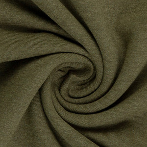 95% Cotton5% Elastane Melange Jersey - Khaki Olive Green | 220GSM | OEKO-TEX 100 | Sustainable and Eco Friendly Knit Fabric - 50CM x WOF 95% Cotton5% Elastane Melange Jersey - Khaki Olive Green | 220GSM | OEKO-TEX 100 | Sustainable and Eco Friendly Knit Fabric - 50CM x WOF