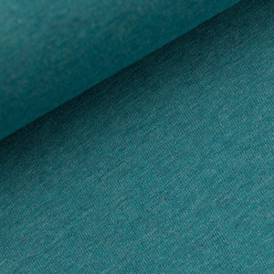 95% Cotton 5% Elastane Fleecy Brushed Sweater Knit in Melange - Teal | 240GSM | OEKO-TEX 100 | European | Sustainable and Eco Friendly Knit Fabric - 50CM x WOF 95% Cotton 5% Elastane Fleecy Brushed Sweater Knit in Melange - Teal | 240GSM | OEKO-TEX 100 | European | Sustainable and Eco Friendly Knit Fabric - 50CM x WOF