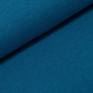 95% Cotton 5% Elastane Fleecy Brushed Sweater Knit in Melange - Petrol | 240GSM | OEKO-TEX 100 | European | Sustainable and Eco Friendly Knit Fabric - 50CM x WOF 95% Cotton 5% Elastane Fleecy Brushed Sweater Knit in Melange - Petrol | 240GSM | OEKO-TEX 100 | European | Sustainable and Eco Friendly Knit Fabric - 50CM x WOF