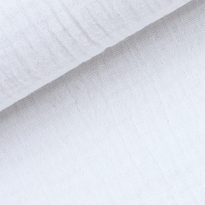 100% Cotton Double Gauze Woven - White | 130GSM | OEKO-TEX 100 | Sustainable and Eco Friendly Fabric - 50CM x WOF 100% Cotton Double Gauze Woven - White | 130GSM | OEKO-TEX 100 | Sustainable and Eco Friendly Fabric - 50CM x WOF