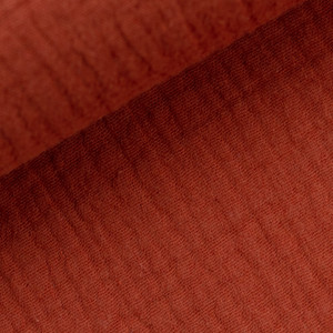 100% Cotton Double Gauze Woven - Copper Clay | 140GSM | OEKO-TEX 100 | Sustainable and Eco Friendly Fabric - 50CM x WOF 100% Cotton Double Gauze Woven - Copper Clay | 140GSM | OEKO-TEX 100 | Sustainable and Eco Friendly Fabric - 50CM x WOF