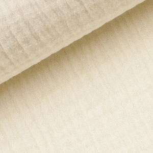 100% Cotton Double Gauze Woven - Cream | 140GSM | OEKO-TEX 100 | Sustainable and Eco Friendly Fabric - 50CM x WOF 100% Cotton Double Gauze Woven - Cream | 140GSM | OEKO-TEX 100 | Sustainable and Eco Friendly Fabric - 50CM x WOF