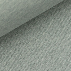 95% Cotton 5% Elastane Fleecy Brushed Sweater Knit in Melange - Green Grey | 240GSM | OEKO-TEX 100 | Sustainable and Eco Friendly Knit Fabric - 50CM x WOF 95% Cotton 5% Elastane Fleecy Brushed Sweater Knit in Melange - Green Grey | 240GSM | OEKO-TEX 100 | Sustainable and Eco Friendly Knit Fabric - 50CM x WOF