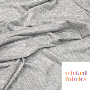 100% Australian Merino Wool Jersey - Grey Marle | 200GSM - 50CM 100% Australian Merino Wool Jersey - Grey Marle | 200GSM - 50CM