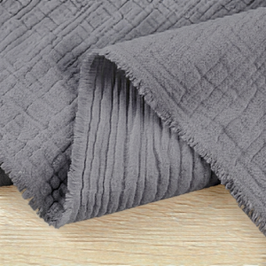 100% Cotton Double Gauze Woven - Light Grey | 140GSM | OEKO-TEX 100 | Sustainable and Eco Friendly Fabric - 50CM x WOF
