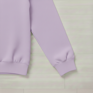 Cotton Elastane Ribbing in Lavender Lilac | 240GSM | OEKO-TEX 100 | Solid | Sustainable and Eco Friendly European Knit Fabric - 10CM x WOF