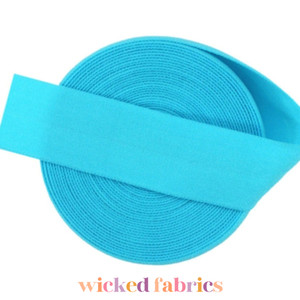 20mm (3/4") Solid Matte Fold Over Elastic - Light Turquoise | FOE - 5M Pack 20mm (3/4") Solid Matte Fold Over Elastic - Light Turquoise | FOE - 5M Pack