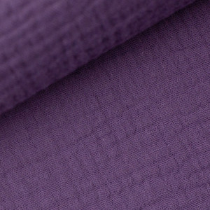 100% Cotton Double Gauze Woven - Iris Purple | 140GSM | OEKO-TEX 100 | Sustainable and Eco Friendly Fabric - 50CM x WOF 100% Cotton Double Gauze Woven - Iris Purple | 140GSM | OEKO-TEX 100 | Sustainable and Eco Friendly Fabric - 50CM x WOF