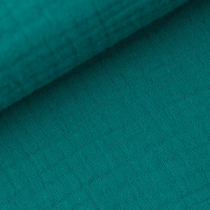 100% Cotton Double Gauze Woven - Aqua Green | 140GSM | OEKO-TEX 100 | Sustainable and Eco Friendly Fabric - 50CM x WOF 100% Cotton Double Gauze Woven - Aqua Green | 140GSM | OEKO-TEX 100 | Sustainable and Eco Friendly Fabric - 50CM x WOF