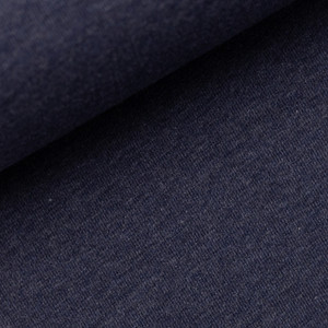 95% Cotton 5% Elastane French Terry Melange - Denim | 240GSM | OEKO-TEX 100 | Sustainable and Eco Friendly European Knit Fabric - 50CM x WOF 95% Cotton 5% Elastane French Terry Melange - Denim | 240GSM | OEKO-TEX 100 | Sustainable and Eco Friendly European Knit Fabric - 50CM x WOF