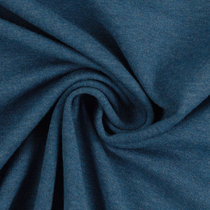 95% Cotton 5% Elastane Melange Jersey - Dark Petrol | 220GSM | OEKO-TEX 100 | Sustainable and Eco Friendly Knit Fabric - 50CM x WOF