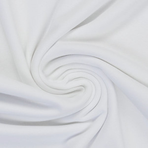 Cotton Elastane Ribbing in White | 240GSM | OEKO-TEX 100 | Solid - 10CM x WOF Cotton Elastane Ribbing in White | 240GSM | OEKO-TEX 100 | Solid - 10CM x WOF