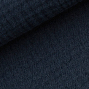 100% Cotton Double Gauze in "Navy Blue" 140GSM | OEKO-TEX® 100 | European - 50CM 100% Cotton Double Gauze in "Navy Blue" 140GSM | OEKO-TEX® 100 | European - 50CM