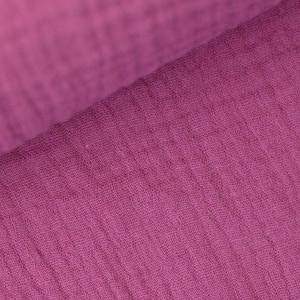 100% Cotton Double Gauze Woven - Berry | 140GSM | OEKO-TEX 100 | Sustainable and Eco Friendly Fabric - 50CM x WOF 100% Cotton Double Gauze Woven - Berry | 140GSM | OEKO-TEX 100 | Sustainable and Eco Friendly Fabric - 50CM x WOF