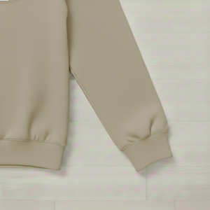 Cotton Elastane Ribbing in Taupe | 240GSM | OEKO-TEX 100 | Solid | Sustainable and Eco Friendly European Knit Fabric - 10CM x WOF