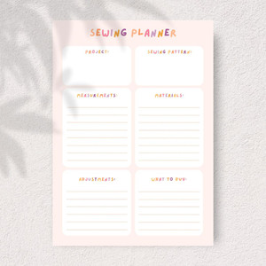 Wicked Fabrics Printable Sewing Project Planner