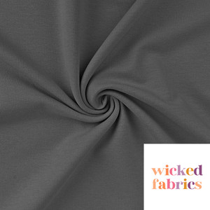 Viscose Elastane Jersey - Dark Grey | OEKO-TEX 100 | 230GSM | Solid - 50CM Viscose Elastane Jersey - Dark Grey | OEKO-TEX 100 | 230GSM | Solid - 50CM