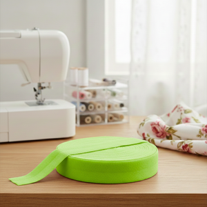 15mm (5/8") Solid Matte Fold Over Elastic - Soursop Green | FOE - 5M Pack