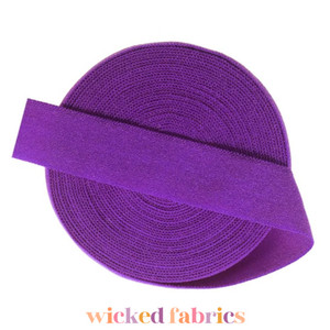 15mm (5/8") Solid Matte Fold Over Elastic - Bright Purple | FOE - 5M Pack 15mm (5/8") Solid Matte Fold Over Elastic - Bright Purple | FOE - 5M Pack