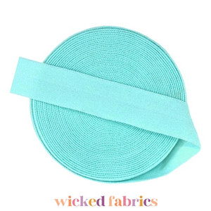 15mm (5/8") Solid Matte Fold Over Elastic - Mint | FOE - 5M Pack 15mm (5/8") Solid Matte Fold Over Elastic - Mint | FOE - 5M Pack