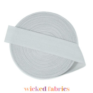 15mm (5/8") Solid Matte Fold Over Elastic - Light Steel Grey | FOE - 5M Pack 15mm (5/8") Solid Matte Fold Over Elastic - Light Steel Grey | FOE - 5M Pack