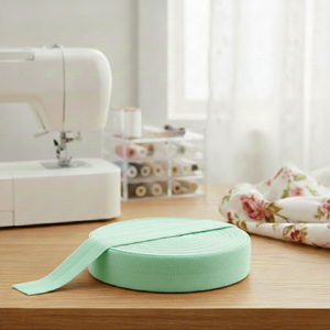 15mm (5/8") Solid Matte Fold Over Elastic - Cucumber Green | FOE - 5M Pack