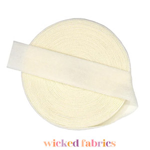 15mm (5/8") Solid Matte Fold Over Elastic - Cream | FOE - 5M Pack 15mm (5/8") Solid Matte Fold Over Elastic - Cream | FOE - 5M Pack