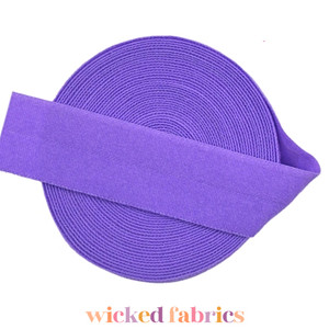 20mm (3/4") Solid Matte Fold Over Elastic - Violet Purple | FOE - 5M Pack 20mm (3/4") Solid Matte Fold Over Elastic - Violet Purple | FOE - 5M Pack