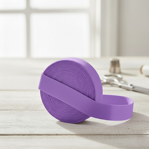 20mm (3/4") Solid Matte Fold Over Elastic - Violet Purple | FOE - 5M Pack