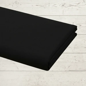 95% Cotton 5% Elastane Jersey Black | 220GSM | OEKO-TEX 100 | Solid | Sustainable and Eco Friendly European Knit Fabric - 50CM x WOF