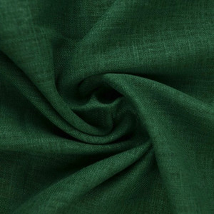 80% Linen 20% Viscose Woven - Hunter Green | 200GSM | OEKO-TEX 100 | Solid | Sustainable and Eco Friendly Fabric - 50CM x WOF