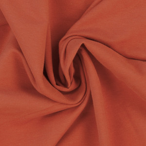 Fleecy Brushed Sweater Knit - Copper Clay | 240GSM | OEKO-TEX 100 | Solid | European | Sustainable and Eco Friendly Knit Fabric  - 50CM x WOF