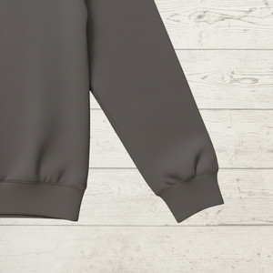 95% Cotton 5% Elastane Ribbing in Dark Grey | 240GSM | OEKO-TEX 100 | Solid | Sustainable and Eco Friendly Knit Fabric - 10CM x WOF