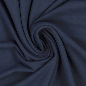Fleecy Brushed Sweater Knit - Galactic Blue | 240GSM | OEKO-TEX 100 | Solid | European | Sustainable and Eco Friendly Knit Fabric  - 50CM x WOF