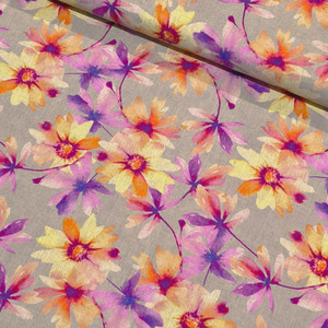 65% Viscose 35% Linen - Secret Garden Limited Edition Print #5 | 170GSM | OEKO-TEX 100 | Sustainable and Eco Friendly Woven Fabric  - 50CM x WOF 65% Viscose 35% Linen - Secret Garden Limited Edition Print #5 | 170GSM | OEKO-TEX 100 | Sustainable and Eco Friendly Woven Fabric  - 50CM x WOF