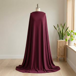 Milano Ponte 70% Viscose 25% Nylon 5% Elastane Double Knit Jersey - Maroon | 320GSM | Sustainable and Ethically Sourced Knit Fabric - 50CM x WOF
