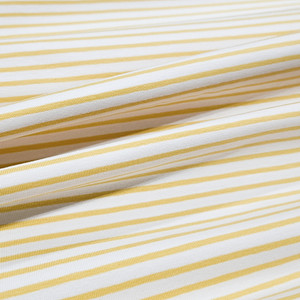3mm Mustard 7mm White 95% Cotton 5% Elastane Yarn Dyed Stripe Jersey | 220GSM | OEKO-TEX 100 | Sustainable and Eco Friendly Knit Fabric - 50CM x WOF 3mm Mustard 7mm White 95% Cotton 5% Elastane Yarn Dyed Stripe Jersey | 220GSM | OEKO-TEX 100 | Sustainable and Eco Friendly Knit Fabric - 50CM x WOF
